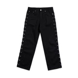 EYELET DETAIL JEANS - BLACK (6675690815606)