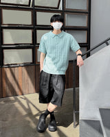 2タックコットンバルミューダパンツ / Two Tuck Cotton Bermuda Pants
