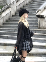 Preppy Pleated Tennis Check Skirt