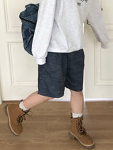 Beelike bermuda denim pants