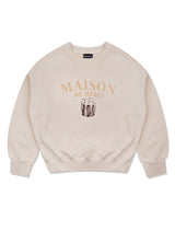 Women's Crop Classic Logo CupCake HeavyTerry Sweatshirt Cream(FCD3TS705W)