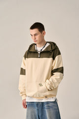 COLOR TONING PATTERN ANORAK -IVORY