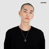 < BTS RM Wear > GEM STONE V NECKLACE (6690658320502)