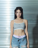 basic bra top - light grey