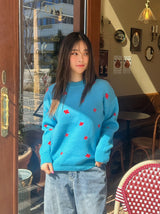[SALE] blue flower knit