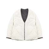 [UNISEX] Reversible Faux Fur Cardigan Coat (Grey) (6656668762230)