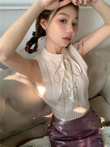 ストラップツイストノースリーブトップス / strap twist sleeveless top