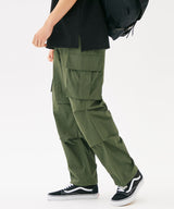 TWO TUCK CARGO STRING JOGGER PANTS (KHAKI) (6585162006646)