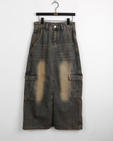 Parform Remedy Washing Long Denim Skirt
