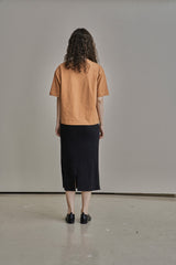 オーバーサイズロゴ刺繍Tシャツ/OVERSIZED LOGO EMBROIDERED T-SHIRT_ORANGE
