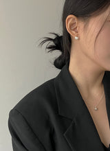[92.5silver] マットハートワンタッチピアス (ナローバージョン)