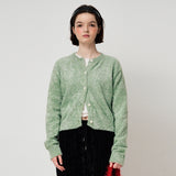 METAL KNIT CARDIGAN, GREEN