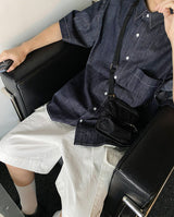 ノンフェードハーフデニムシャツ/No.9580 nonfade denim half NB