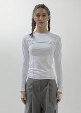 Handwraps stitches long sleeve - White