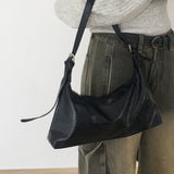 Rait leather baguette shoulder bag