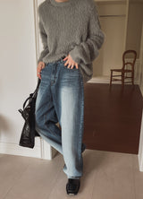 フェイバースロップウォッシュワイドデニム