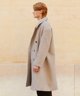 ウールブレンドオーバーサイズロングコート/RCH wool blended oversized long coat gray