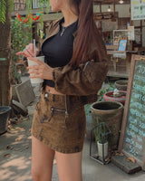 ファードコットンクロップブルゾン