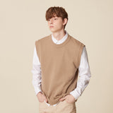 ROUND NECK KNIT VEST_MOCHA (6610804965494)