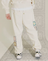GRANNY SQUARE SWEATPANTS CREAM (6691427811446)