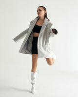 UNISEX HAIRY WOOL COAT JACKET W - BYRDEYE GRAY (6636065325174)