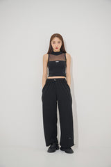 ミッドシースルー クロップドノースリーブ/mid see-through cropped sleeveless(9185)