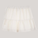Cream Cancan Mini Skirts
