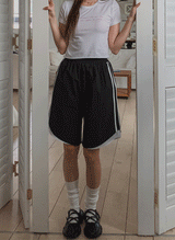ポーイングライントラックハーフパンツ