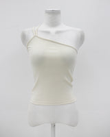 アンバランスストリングレイヤードスリーブレス / Unbalanced String Layered Sleeveless (4color)