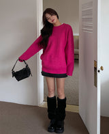 (×)(UNISEX) ベチンウールオーバーニット