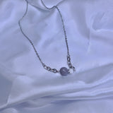 Black Dalmatian pattern gravel gemstone necklace