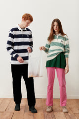 キルシースモールチェリーラグビーボーダーラインフーディー／UNI SMALL CHERRY RUGBY SHIRT KA [GREEN] (6597388664950)