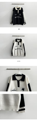 Duns Thick Boxy Coloring Collar Knitwear