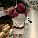 [BELLIDE MADE] Spring version. Raglan color zip-up hoodie