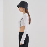 スリーブカットクリップTシャツ/sleeve cut crop tee(9188)