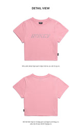 ハニー ロゴ ホットフィックス クロップ T /  CHARMS HONEY LOGO HOTFIX CROP T PK