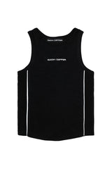 REFLECTIVE PIPING CROP TOP_BLACK