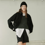 HANDMADE CROPPED JACKET (BLACK) (6645973418102)