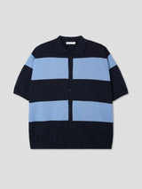 ストライプカラーカーディガン/Stripe collar cardigan 3color