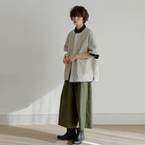 ラウンドハーフシャツ / cunisex round half shirts jacket cream