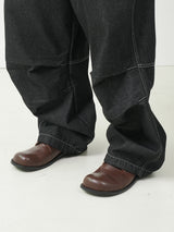 Vaulted derby shoes 2color
