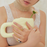 パフィーダブルハートリング カラー / puffy double heart ring color