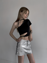 SLIT DETAIL T-SHIRT (BLACK)