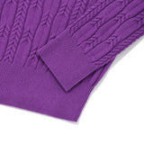 スモールチェリーケーブルクロップニット／SMALL CHERRY CABLE CROP KNIT [PURPLE]