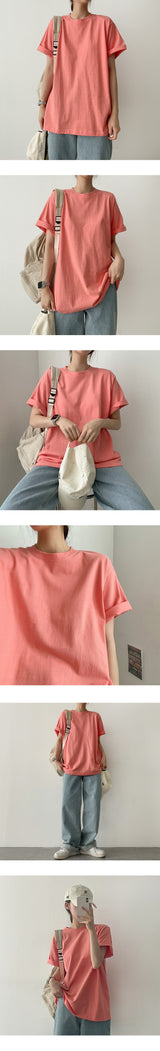 Standard Basic Plain Short-Sleeved Tee