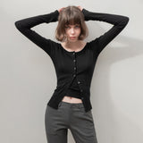 CARDIGAN & SLEEVELESS (BLACK)