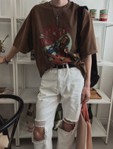 ウッドスタックプリント半袖 (3 color)