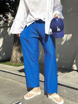 リブワイドプリーツパンツ/Rib Wide Pleats Pants (4 colors)