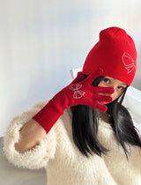 Jewelry ribbon red beanie