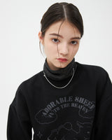 ADORABLE SHEEP SWEATSHIRT-BLACK (6604476907638)